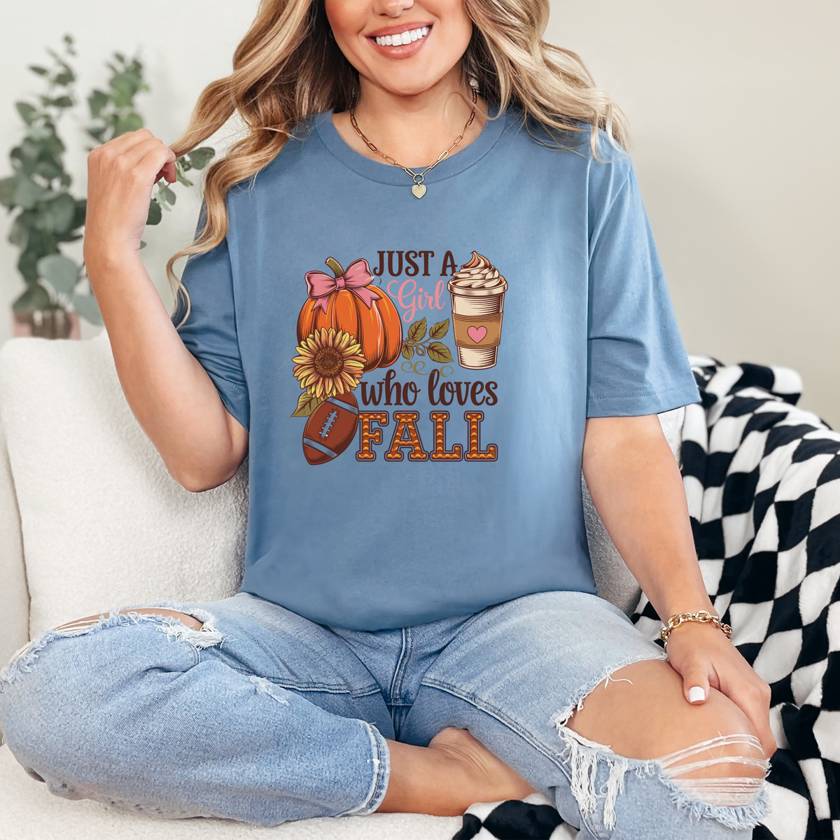 Just a Girl Fall Graphic Tee