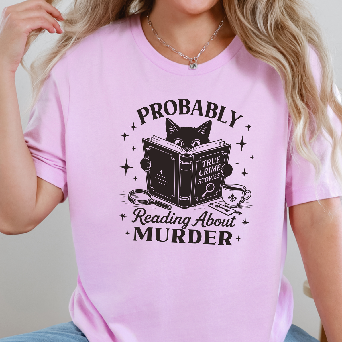 Reading About Murder Graphic Tee