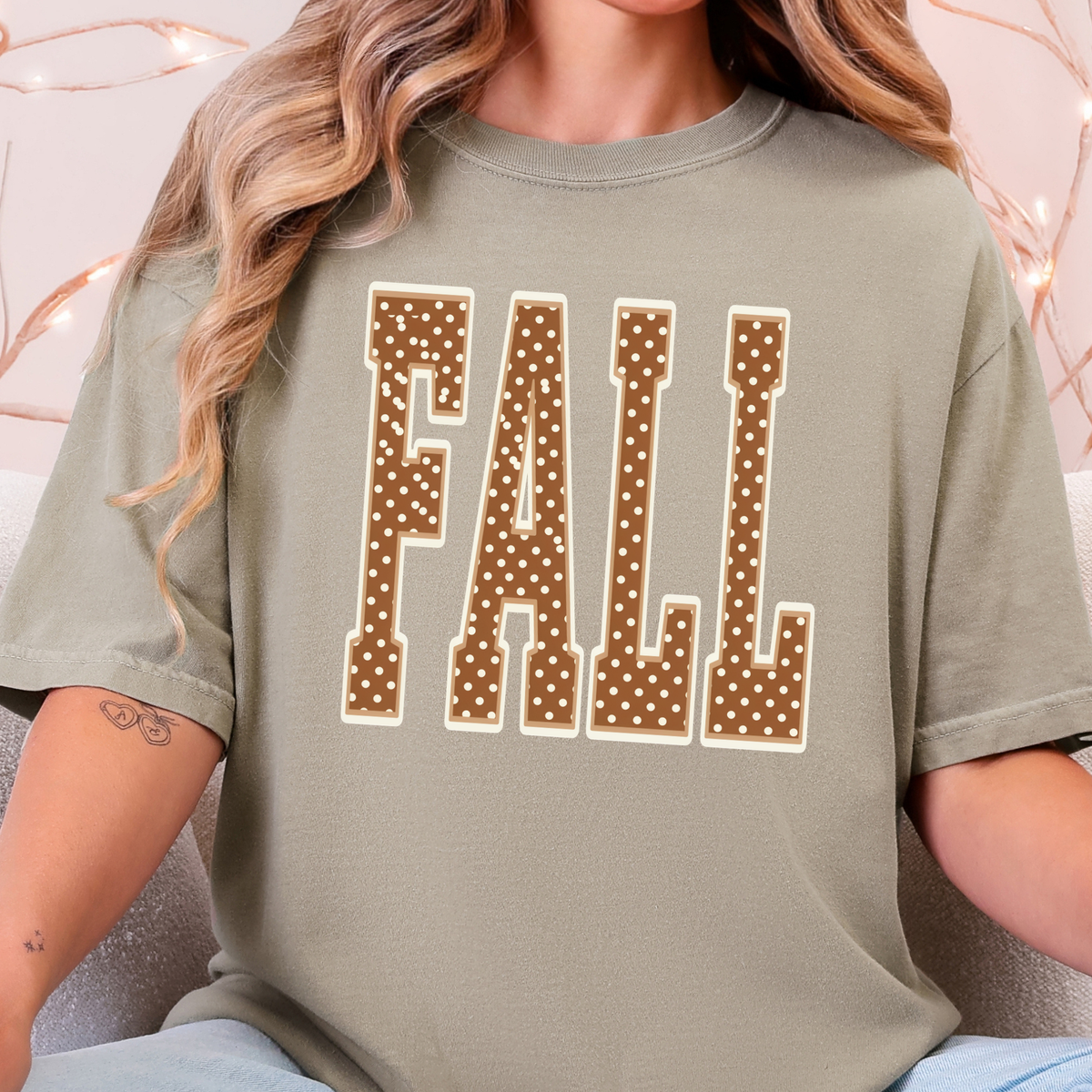 Fall Polka Dot Graphic Tee