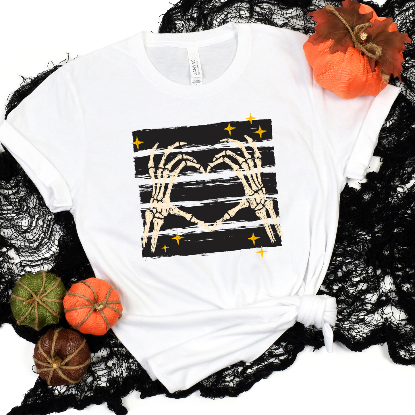 Halloween Skeleton Hands Graphic Tee