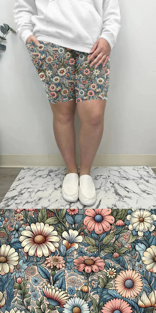 Spring Floral Bermuda Shorts w/ Pockets