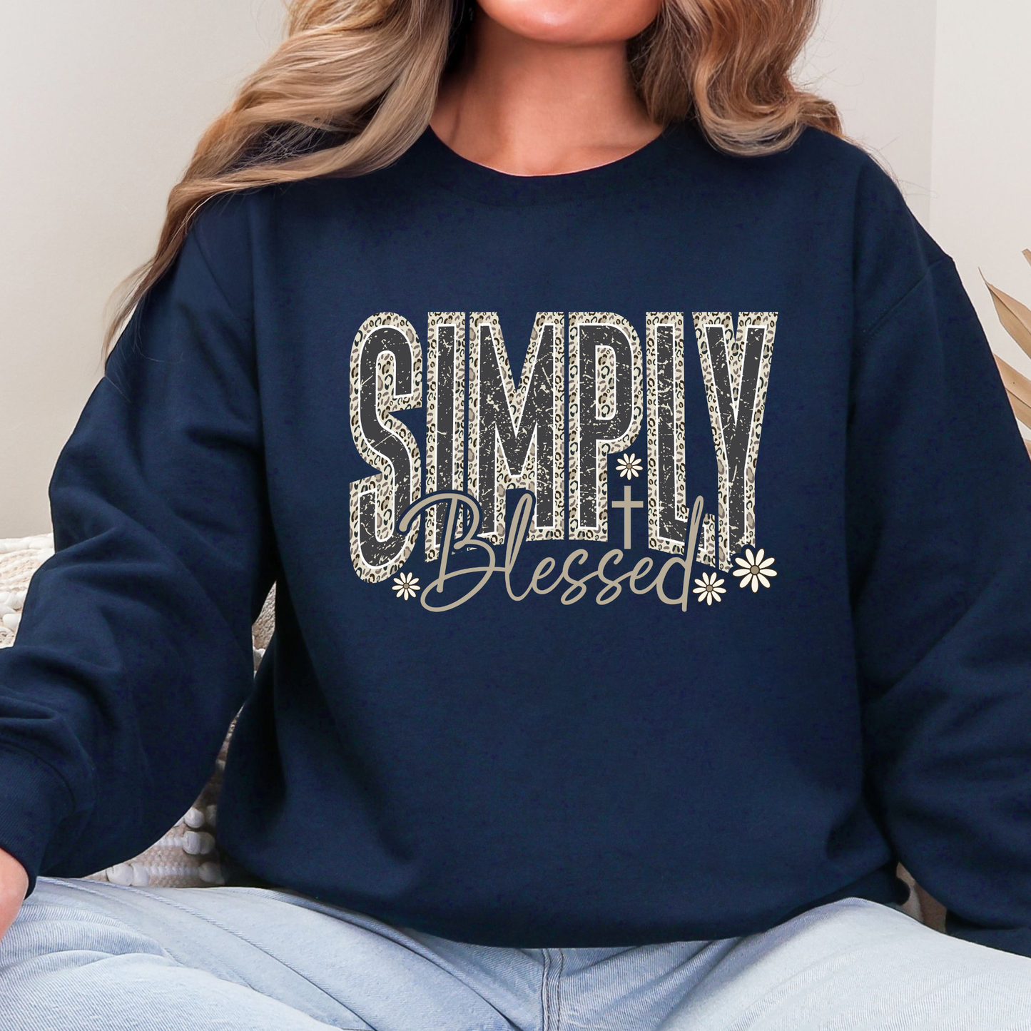 Simply Blessed Camo Graphic Sweatshirt