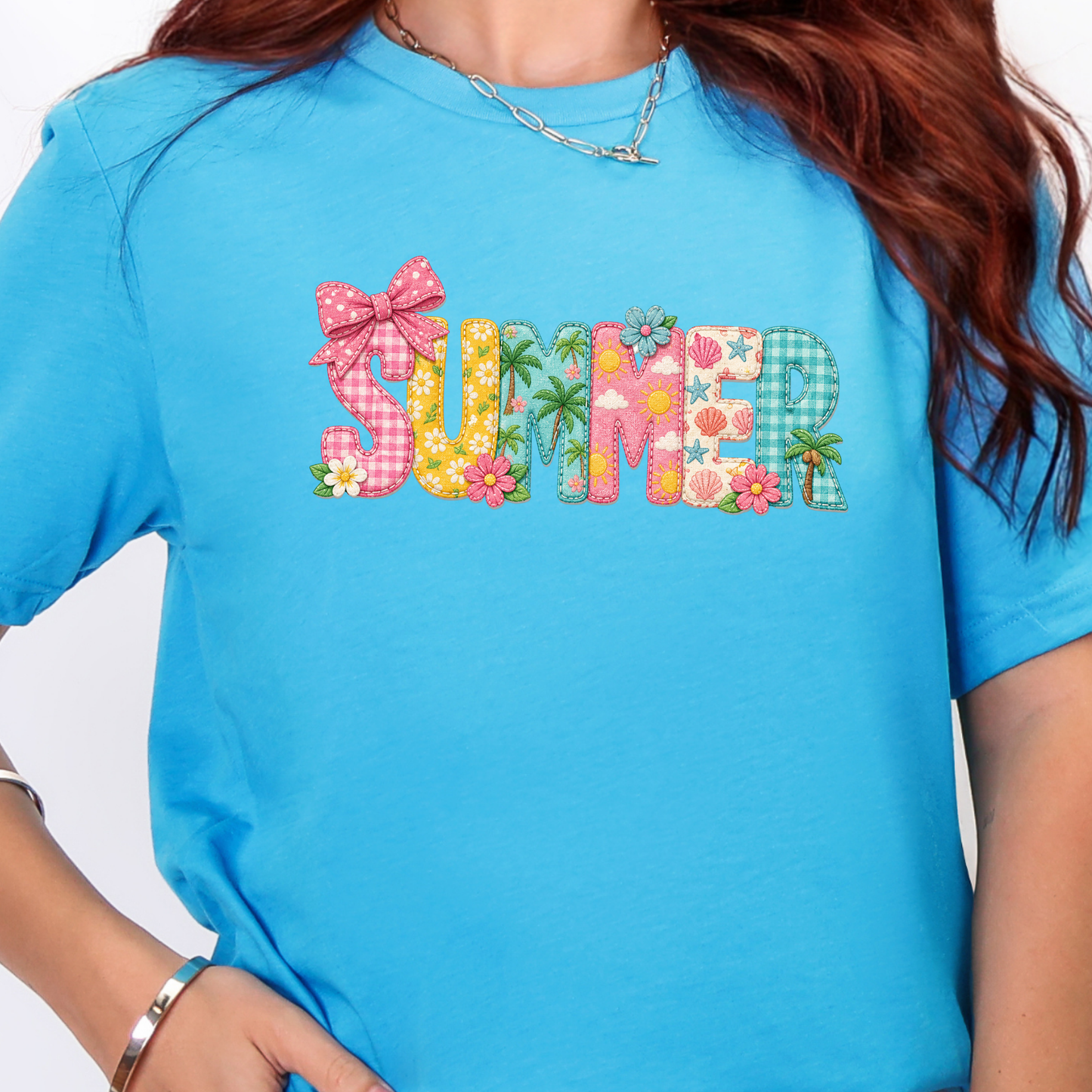 Summer Patchwork Graphic Tee