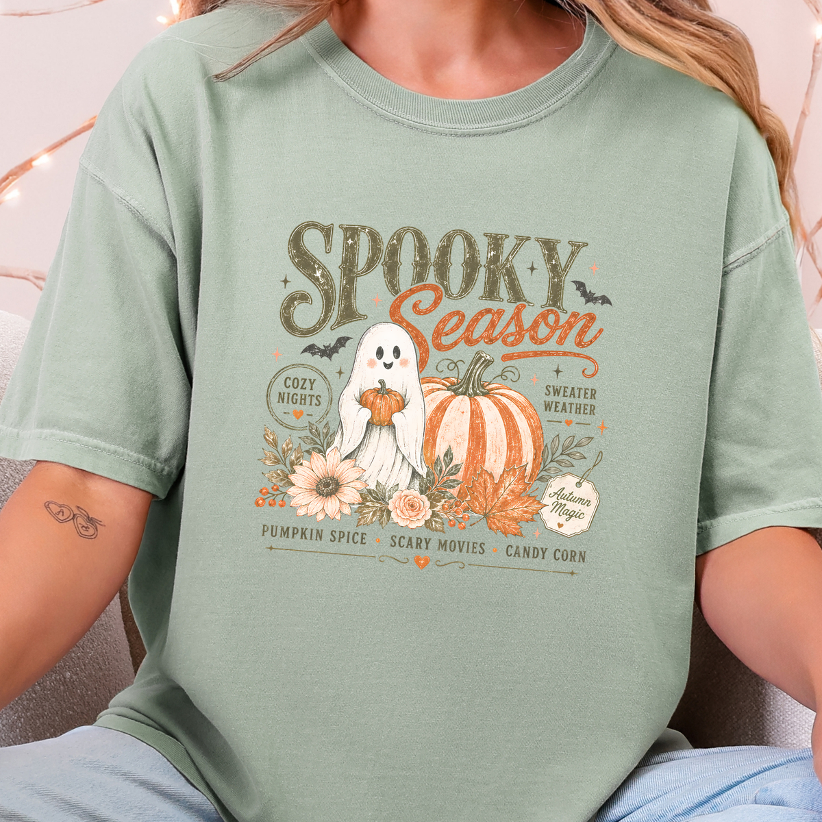 Retro Halloween Spooky Season Graphic Tee