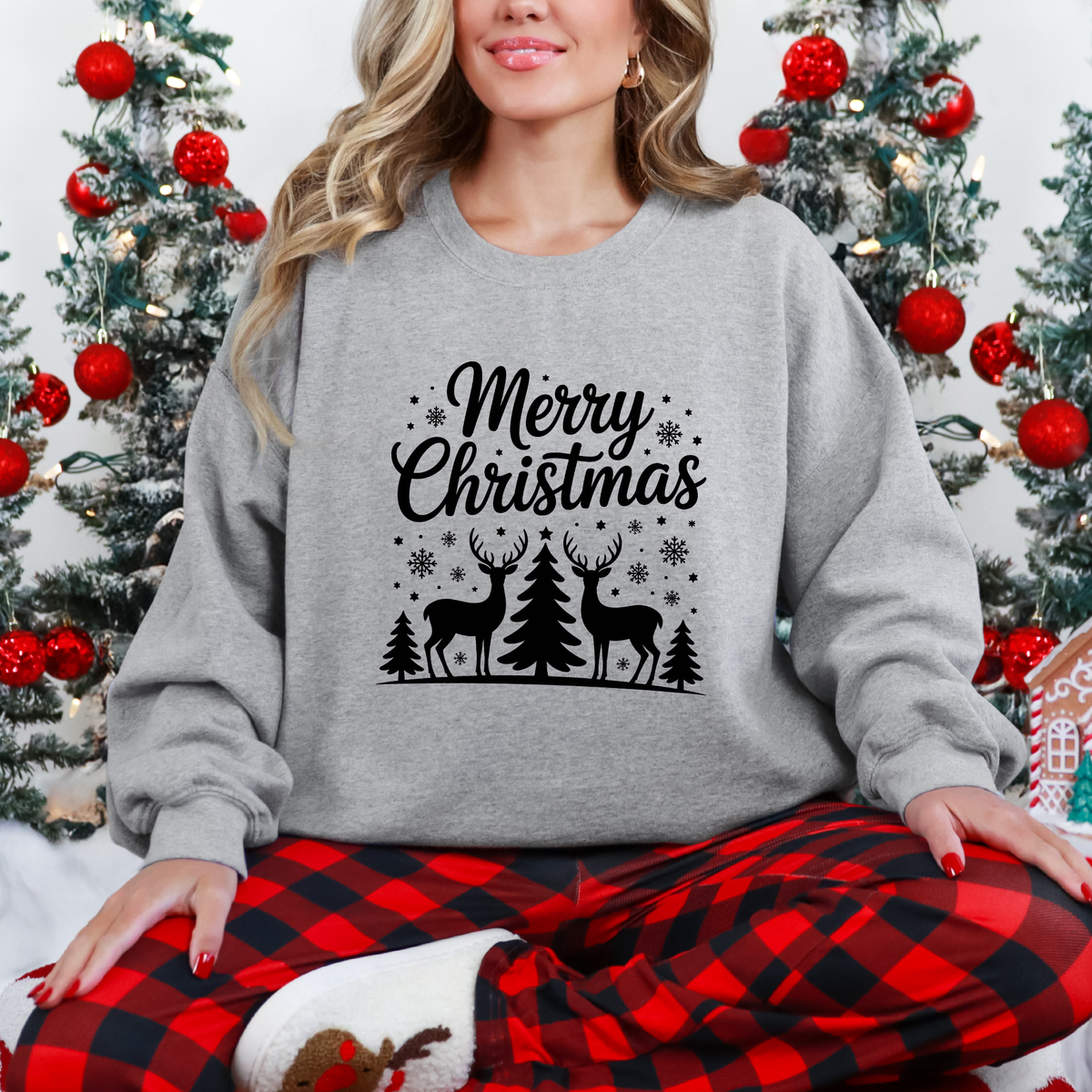 Merry Christmas Deer Sweatshirt