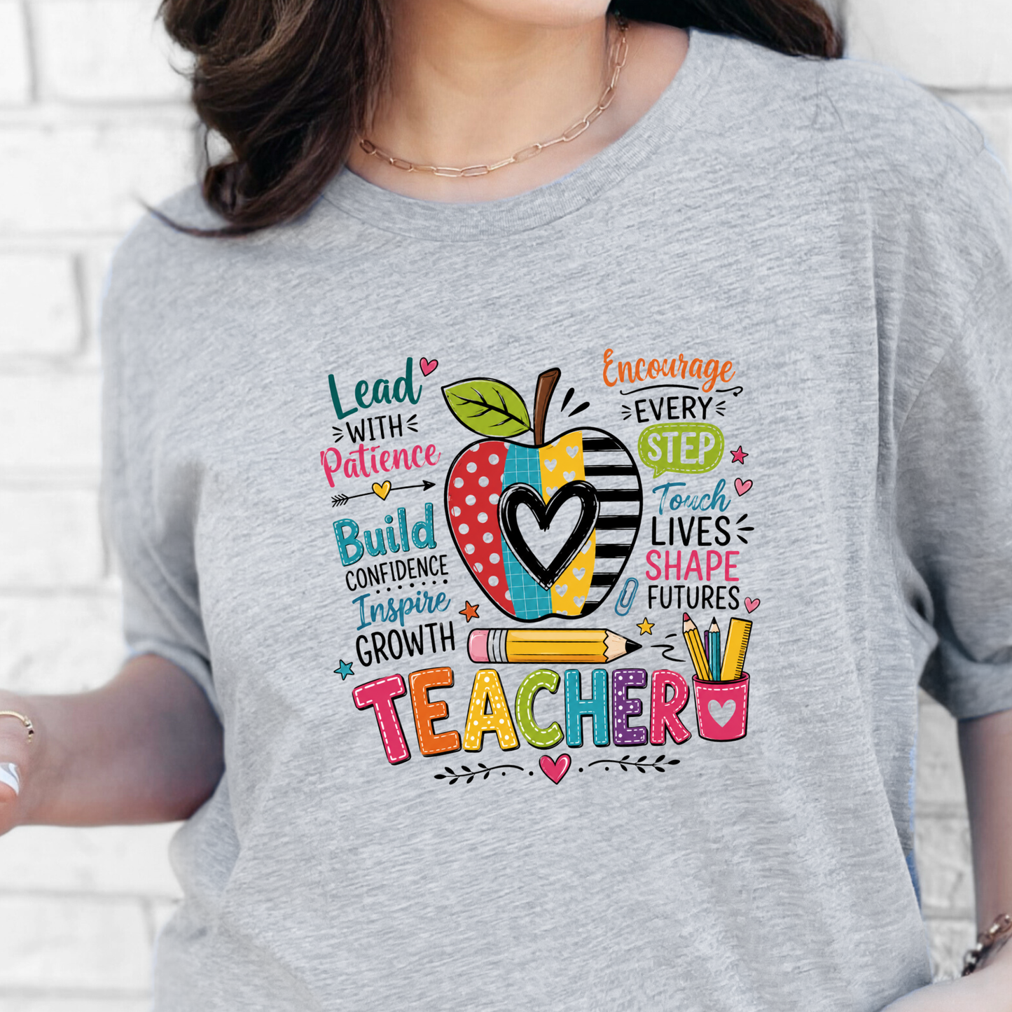 Teacher Lead With Patience Graphic Tee