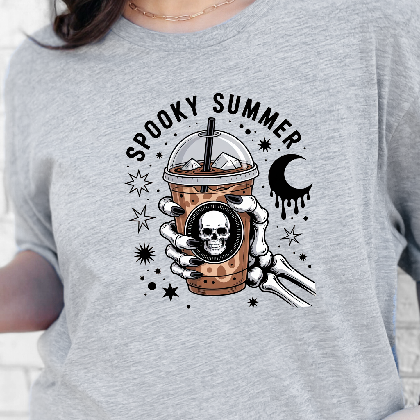Spooky Summer Iced Coffee Graphic Tee