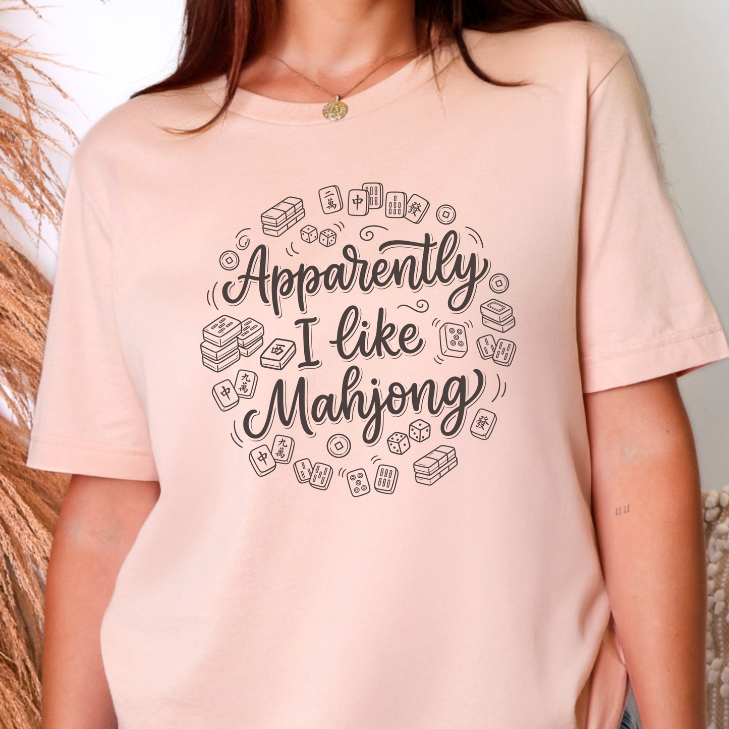 Apparently I Like Mahjong Graphic Tee