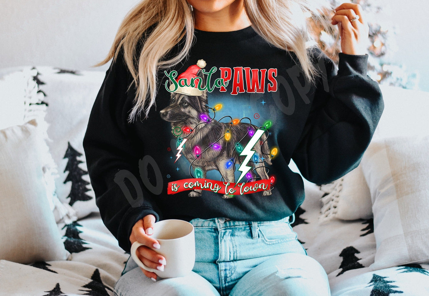 SANTA PAWS 4 CREWNECK SWEATSHIRT