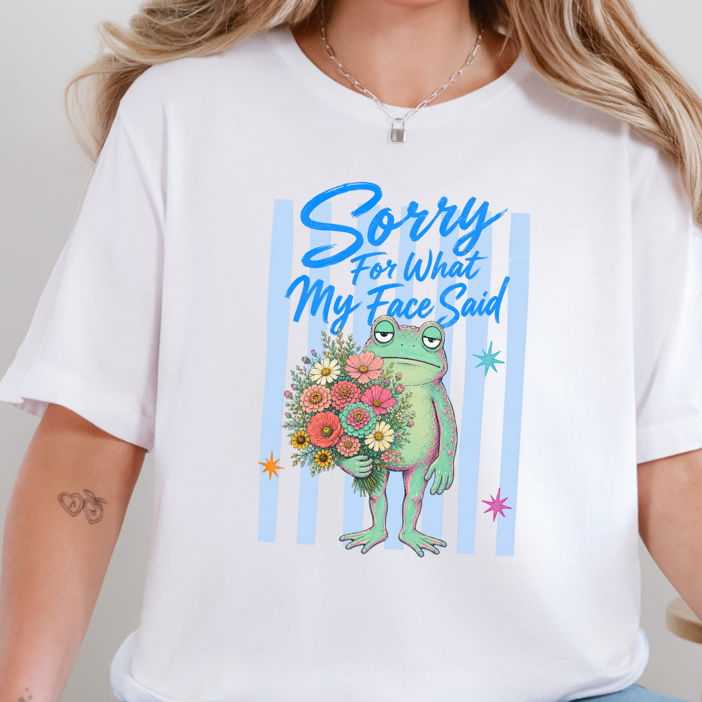 Frog Sorry for What My Face Said Graphic Tee