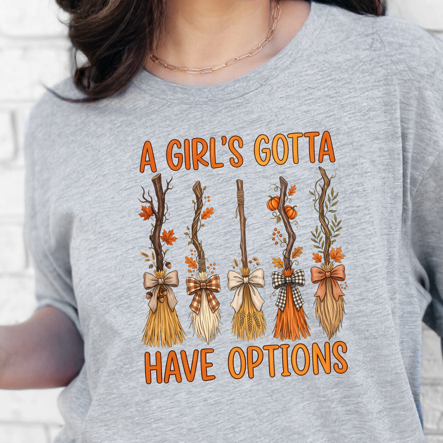 Halloween Witch Brooms Graphic Tee