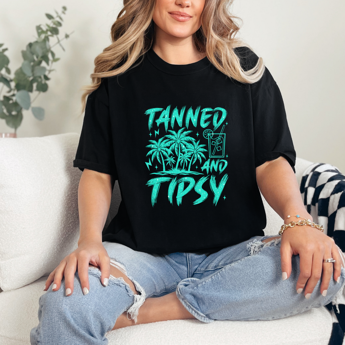 Tanned and Tipsy Graphic Tee