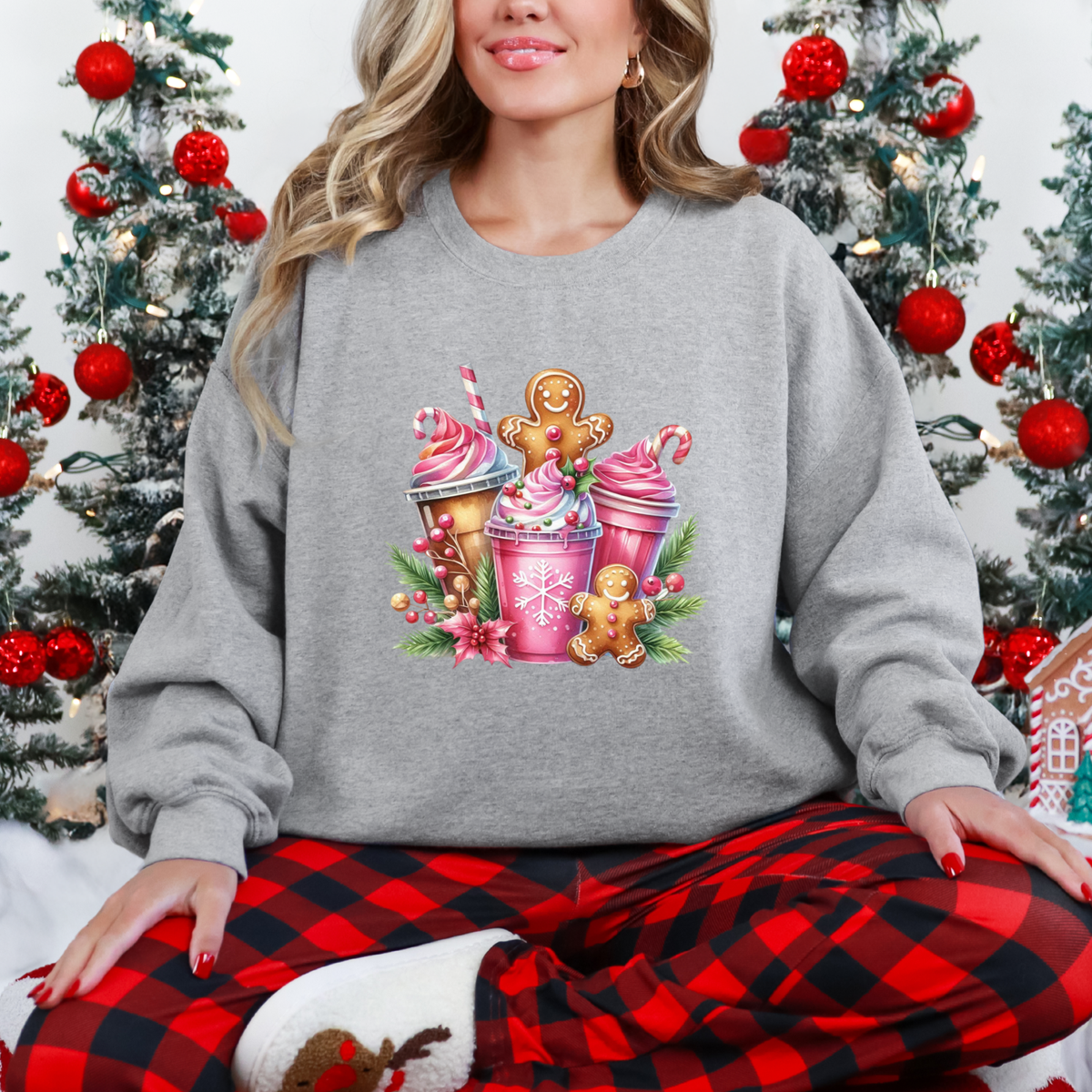 Pink Gingerbread Coffee Sweatshirt