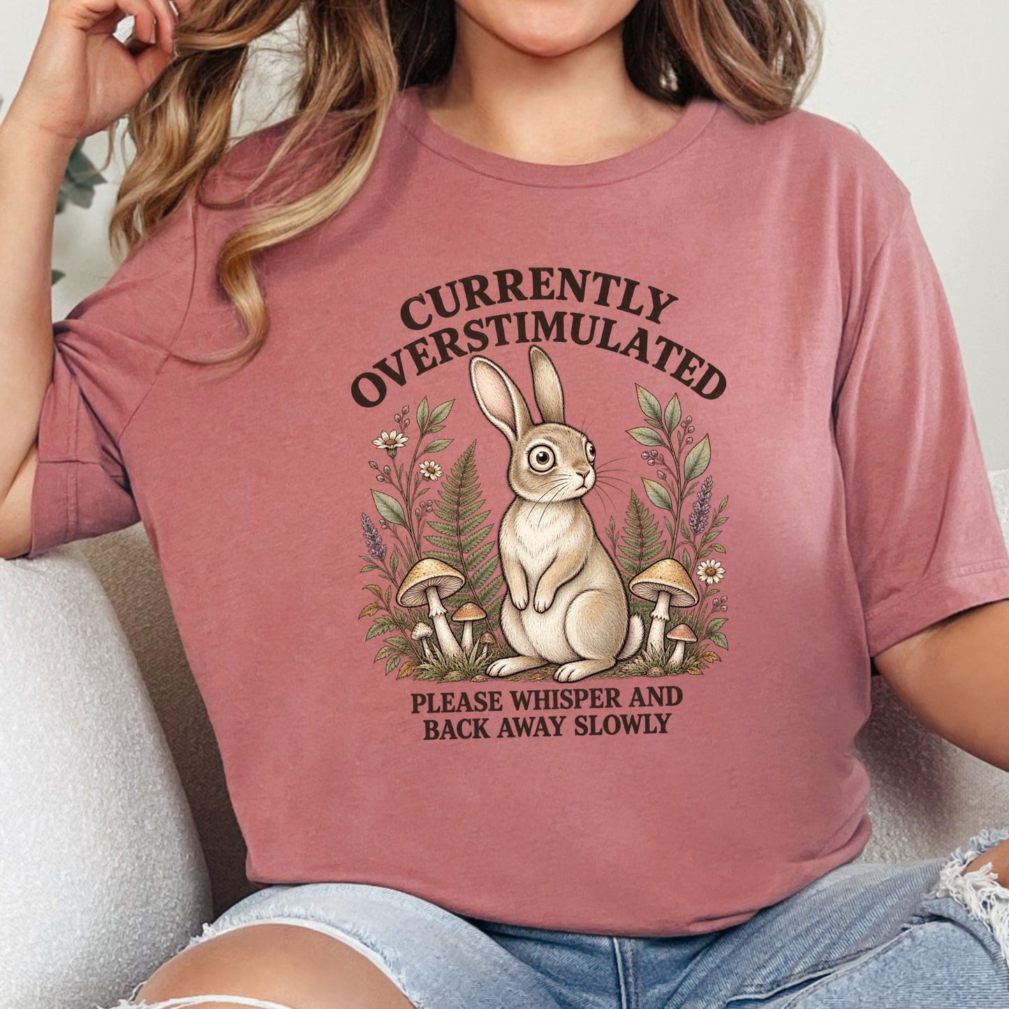 Currently Overstimulated Rabbit Graphic Tee
