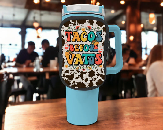 Taco's Before Vatos Zippered Pouch/Bag For 40oz Tumbler