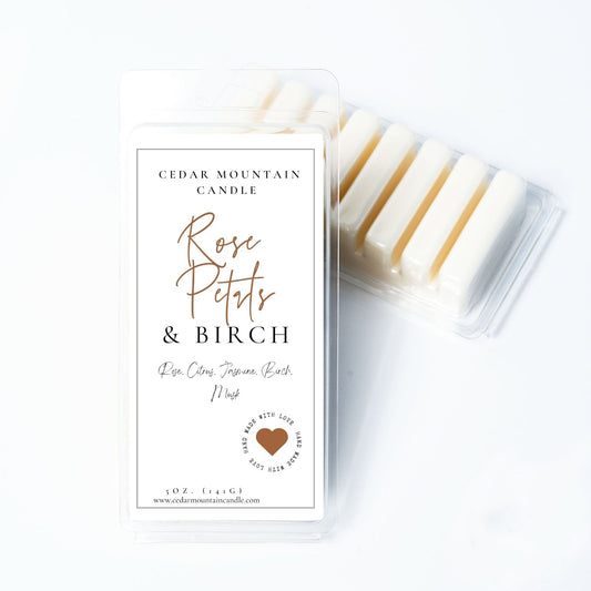 Rose Petals & Birch - 5.5 oz Wax Melts
