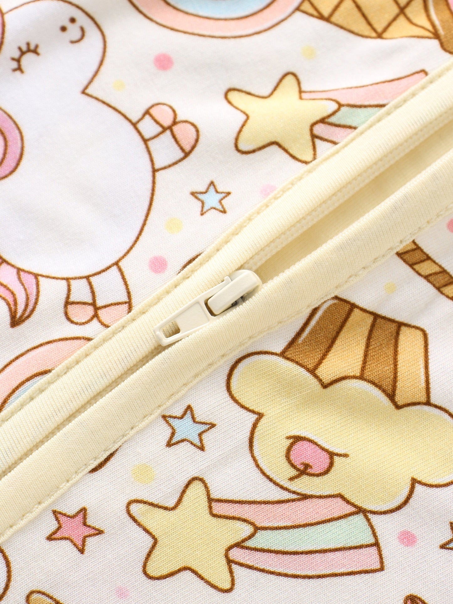 PoshTOT Rainbow Snacks Bamboo Baby Convertible Zippy Romper