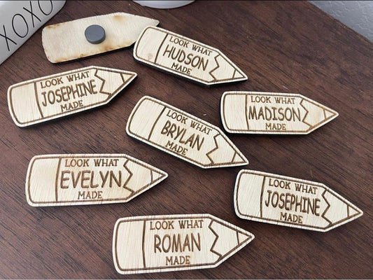 Personalized “Look what I made” Pencil Magnet (PREORDER - SHIPS IN 4-5 WEEKS)