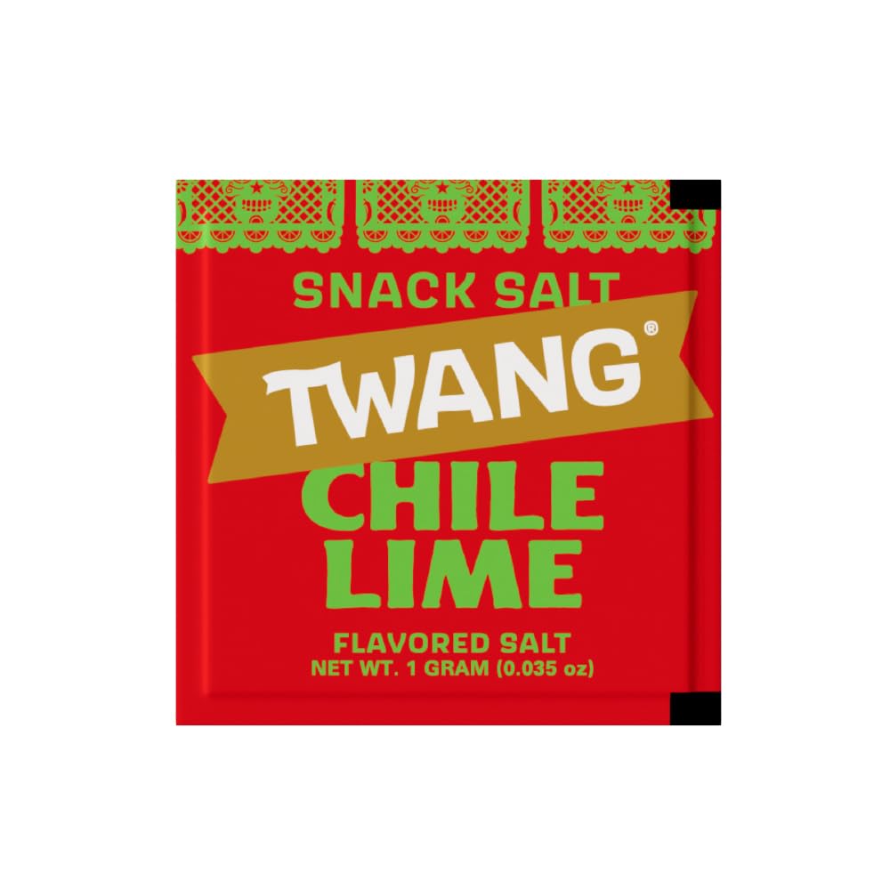 Twang Flavored Snack Salt Packets, Lime, Toppings for Popcorn, Fresh Fruits, Veggies & Chips, 1 Gram (Pack of 200)