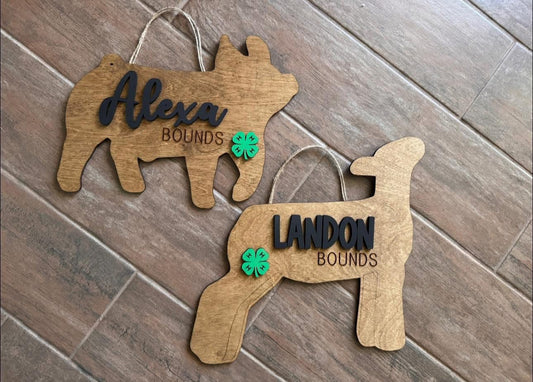 Custom Personalized 4H Stall Signs (Preorder - Ships in 4-5 Weeks)