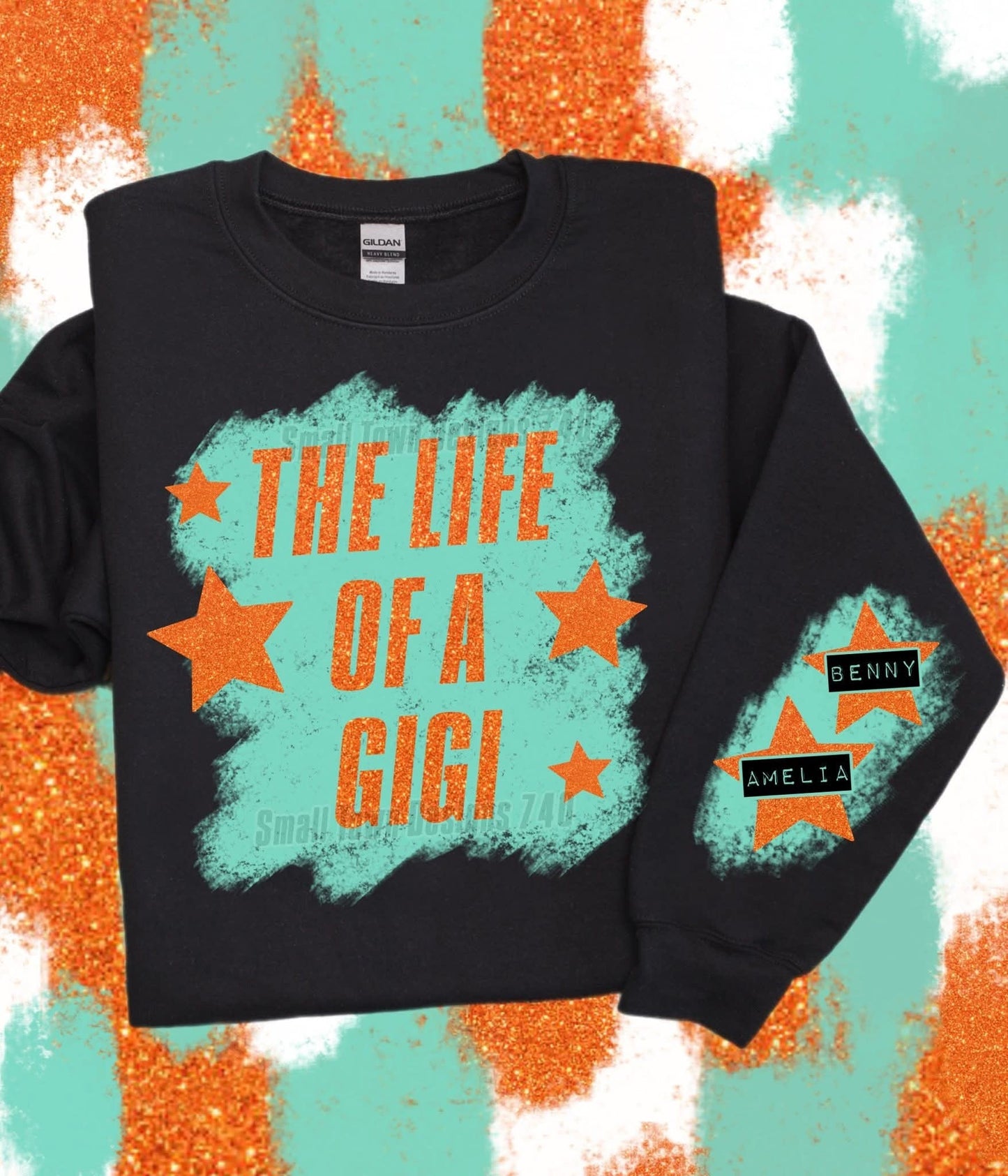 THE LIFE OF A NAME PERSONALIZED SWEATSHIRT W/ SLEEVE PRINT