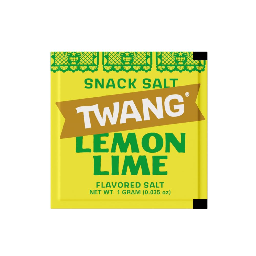 Twang Flavored Snack Salt Packets, Lime, Toppings for Popcorn, Fresh Fruits, Veggies & Chips, 1 Gram (Pack of 200)