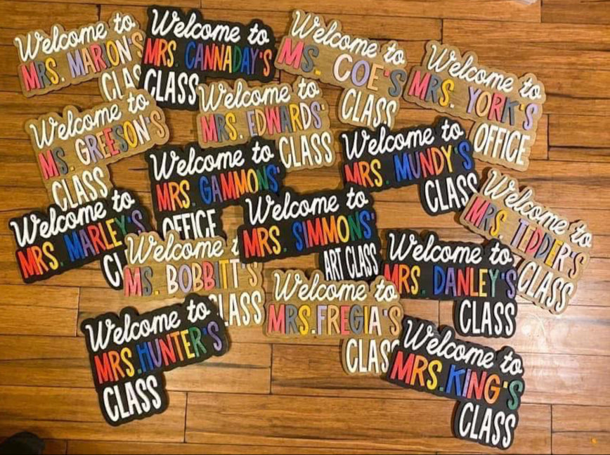 Personalized Teacher Sign (PREORDER - SHIPS IN 4-5 WEEKS)