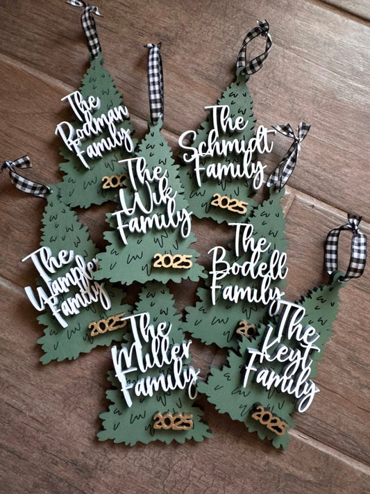Custom PERSONALIZED Tree Ornament (PREORDER- Arrives in 4-5 wks)