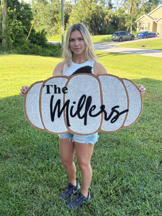 Custom Personalized Pumpkin Mats (Preorder Closes 8/31, ETA early Oct.)