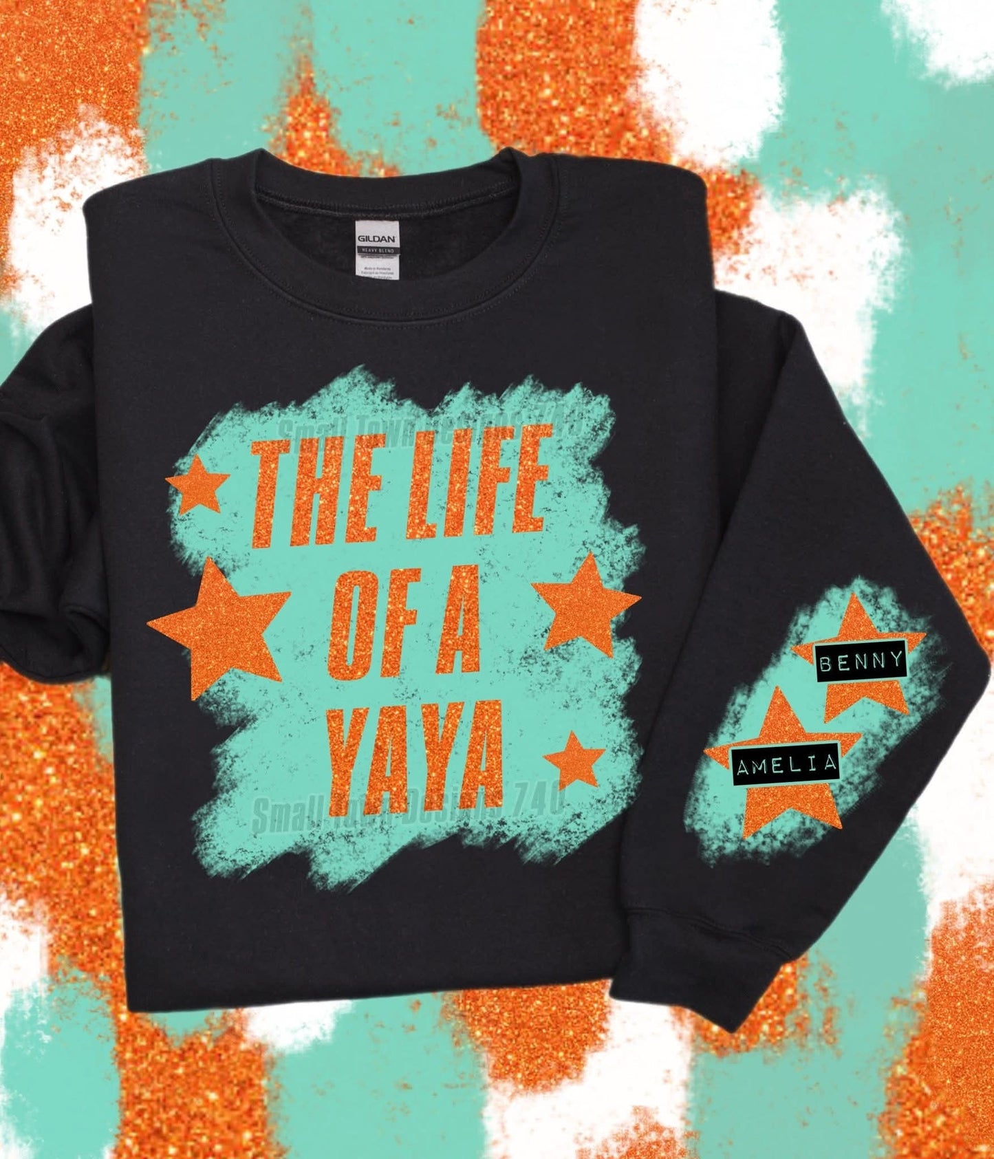 THE LIFE OF A NAME PERSONALIZED SWEATSHIRT W/ SLEEVE PRINT