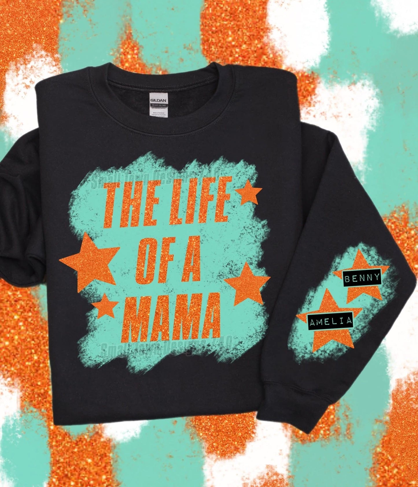 THE LIFE OF A NAME PERSONALIZED SWEATSHIRT W/ SLEEVE PRINT