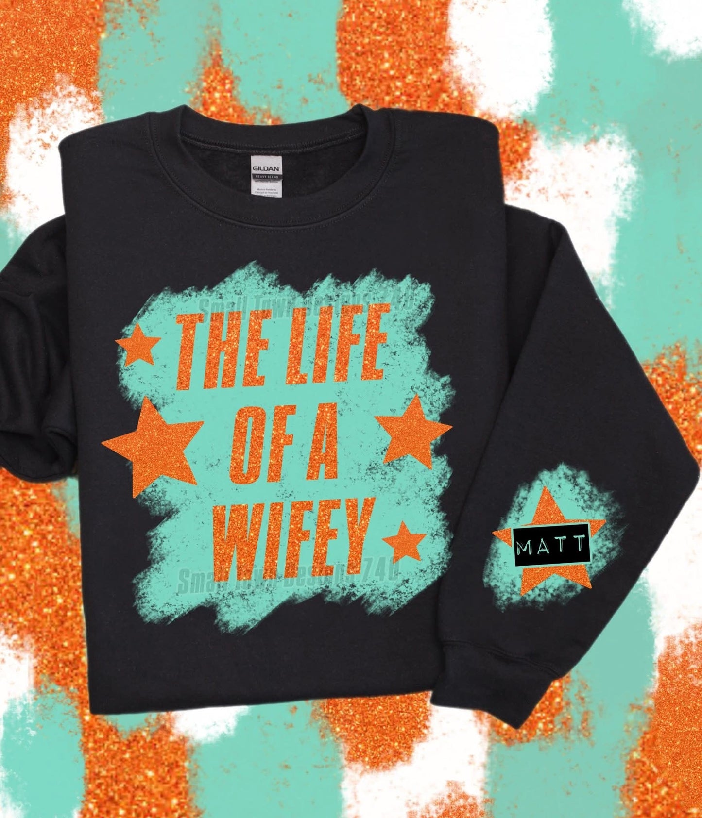 THE LIFE OF A NAME PERSONALIZED SWEATSHIRT W/ SLEEVE PRINT