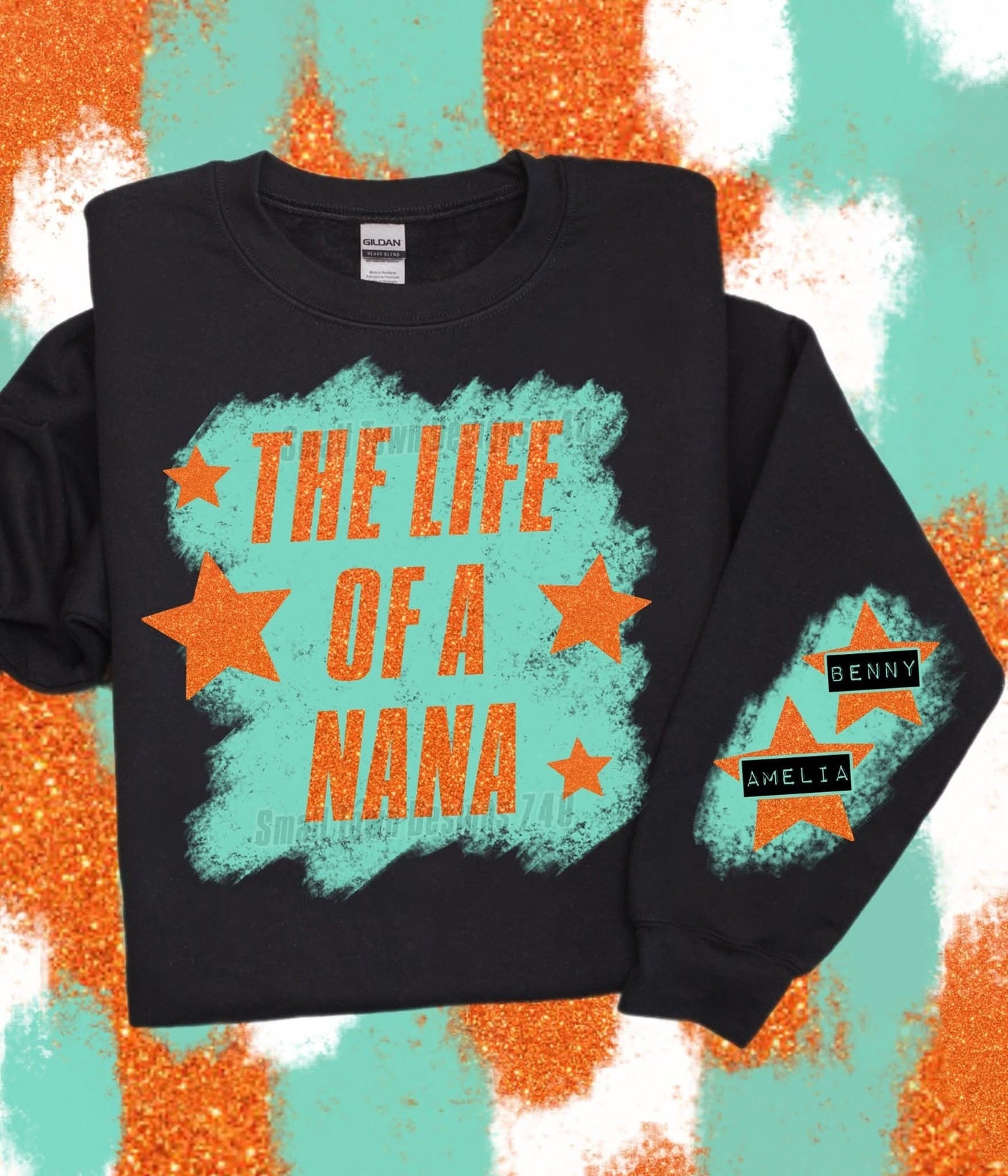 THE LIFE OF A NAME PERSONALIZED SWEATSHIRT W/ SLEEVE PRINT