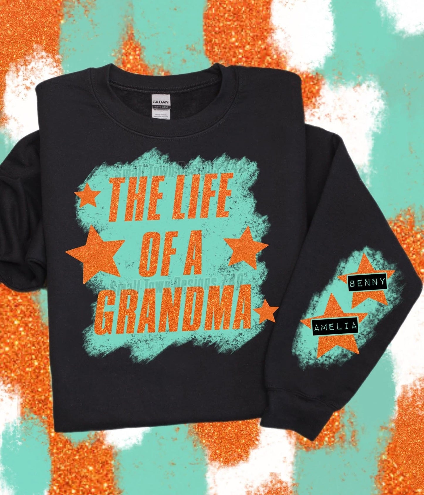 THE LIFE OF A NAME PERSONALIZED SWEATSHIRT W/ SLEEVE PRINT