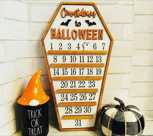 Custom Countdown to Halloween Sign (Preorder - Ships in 4-5 Weeks)