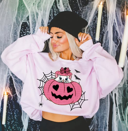 PUMPKIN KITTY CREWNECK SWEATSHIRT