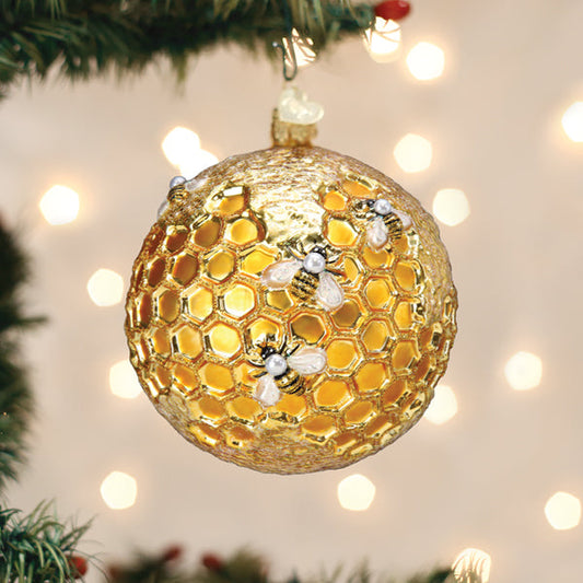 Bee Blessed Round Ornament