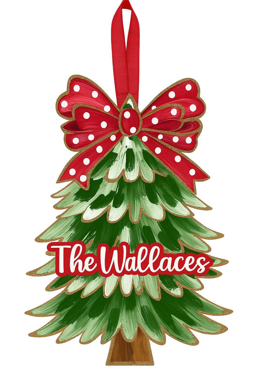 Custom Personalized Printed Christmas Tree Signs (Preorder - Ships in 4-5 Weeks)