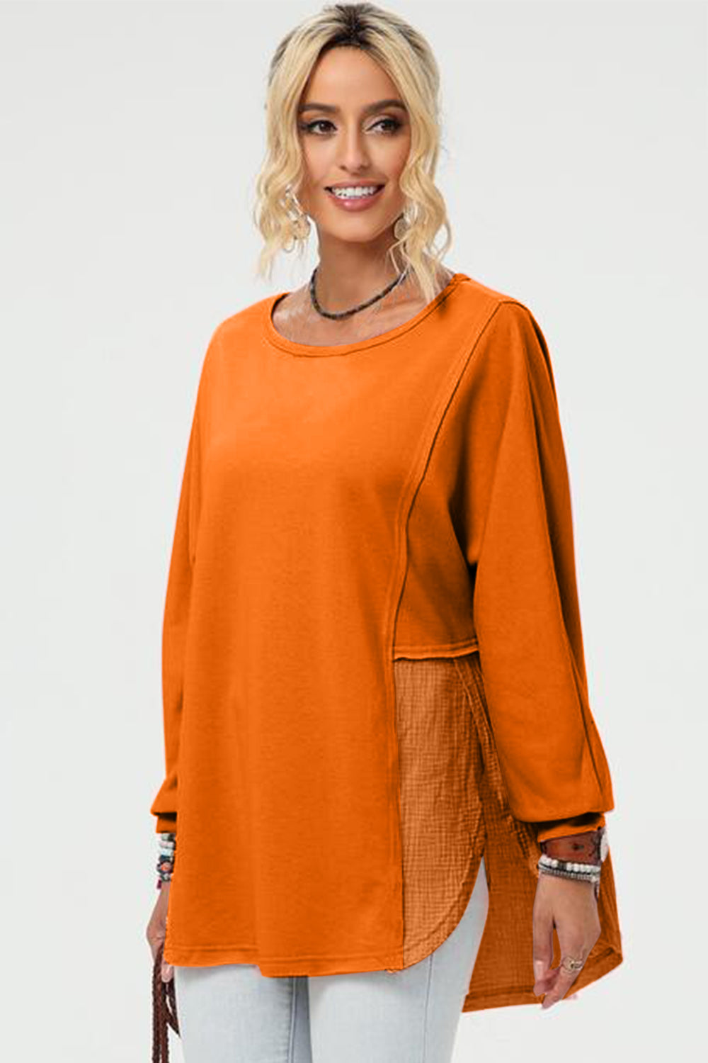 Double Take Long Sleeve High-Low T-Shirt