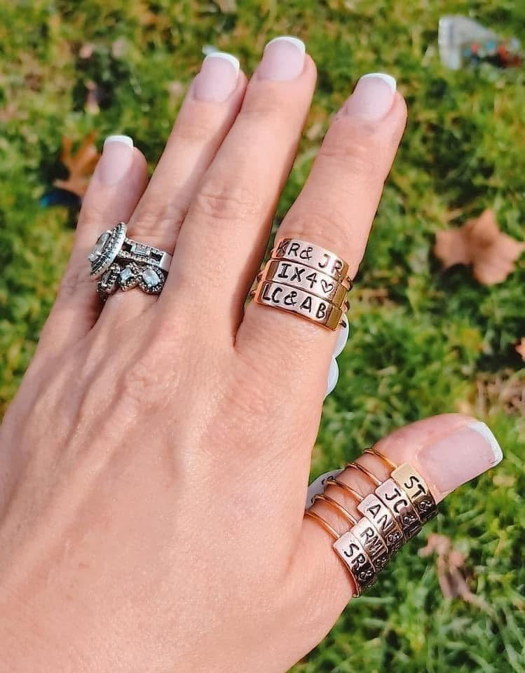 Custom Hand Stamped Ring (Preorder - Ships in 3-4 Weeks)