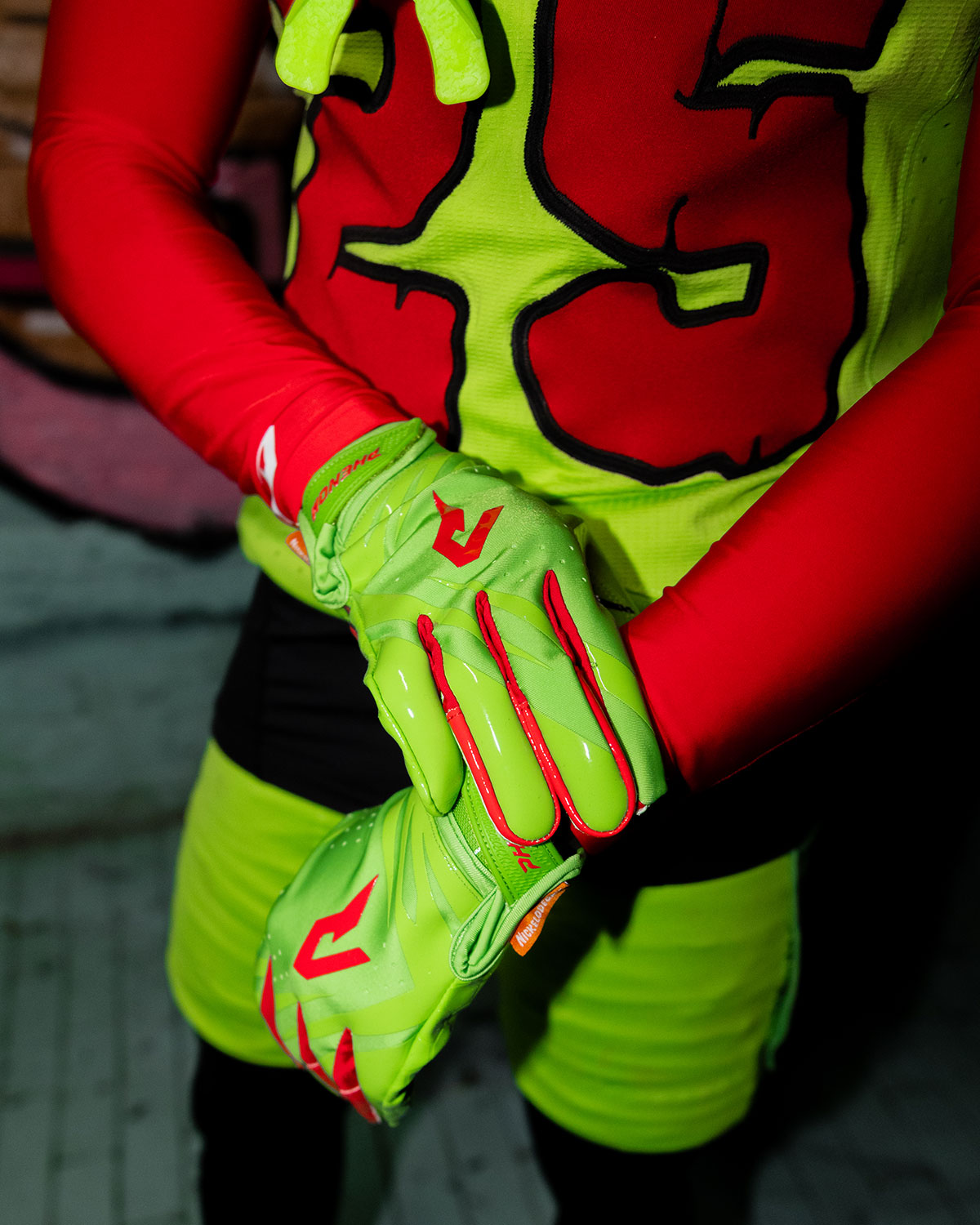 Ninja Turtles: Raphael Football Gloves – VPS5 by Phenom Elite