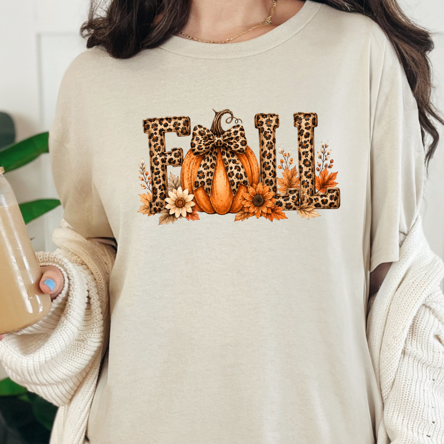Fall Leopard Print Graphic Tee