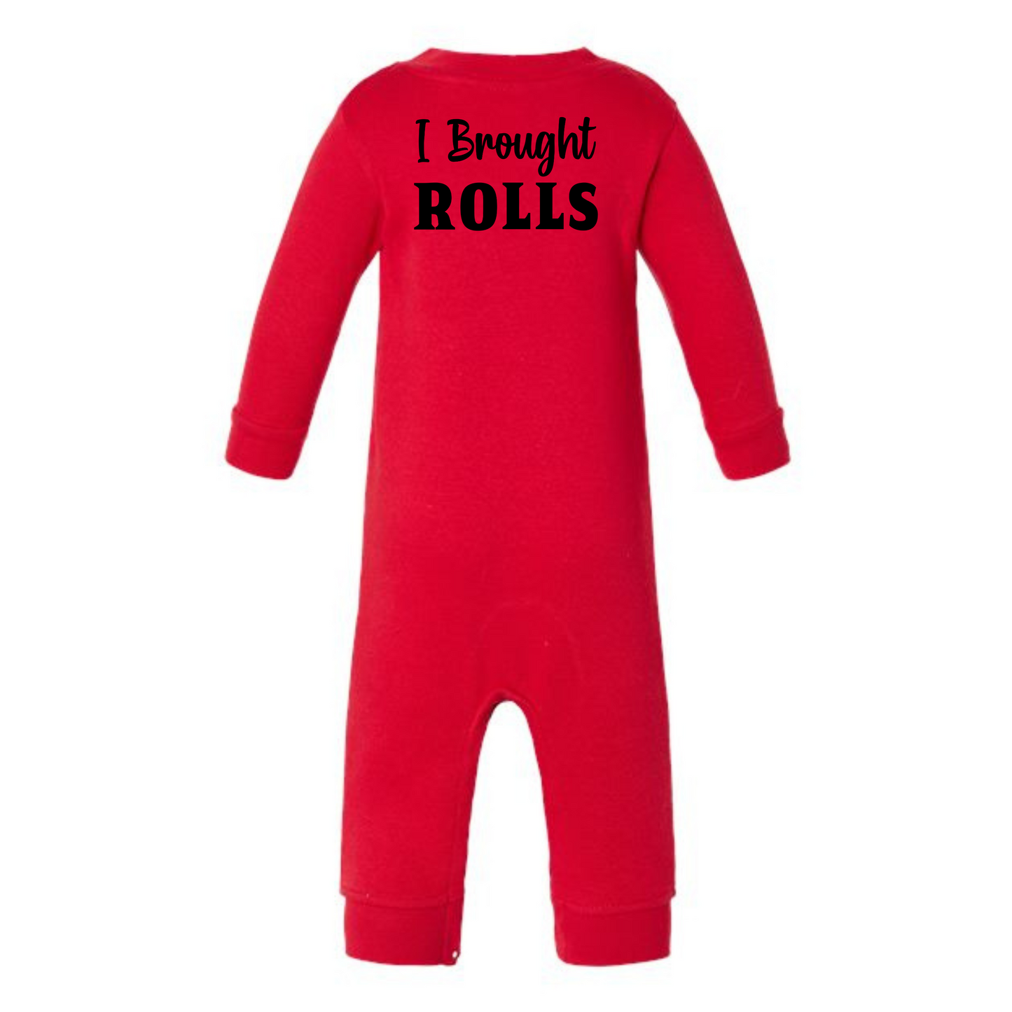 I Brought Rolls Infant Graphic Fleece One-Piece
