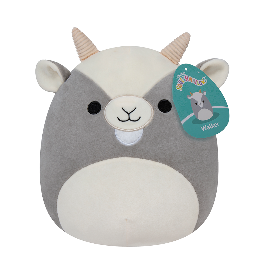 Squishmallows Walker the Grey Goat with White Belly 12" Stuffed Plush