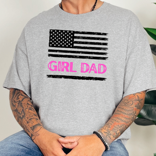 Patriotic Girl Dad Graphic Tee