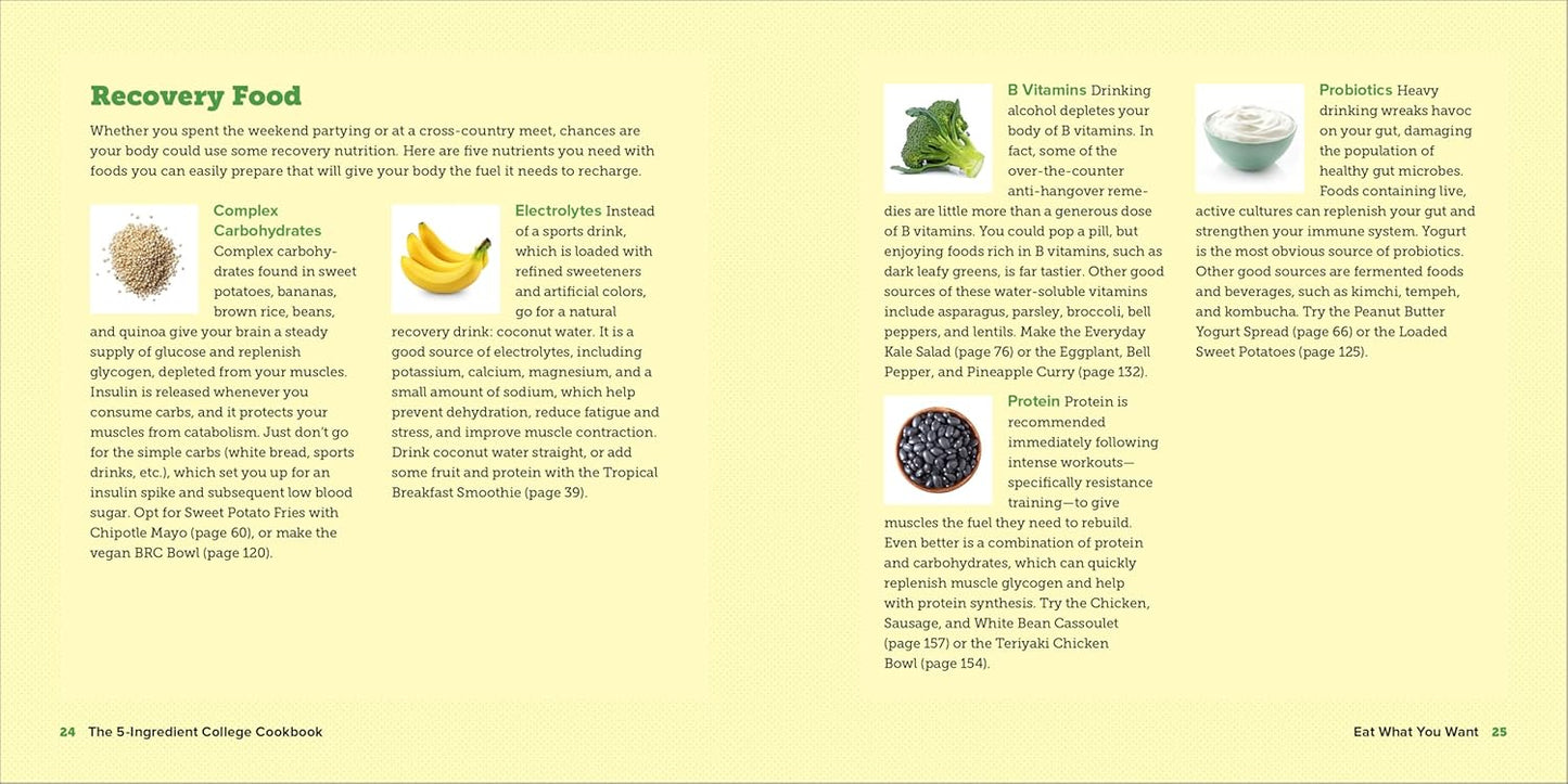 The 5-Ingredient College Cookbook: Easy, Healthy Recipes for the Next Four Years & Beyond (Spiral Bound)