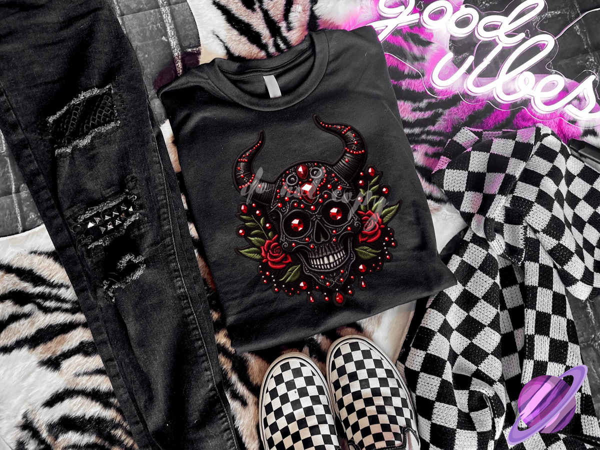 BLING SKULL 6 UNISEX TEE ADULTS/KIDS