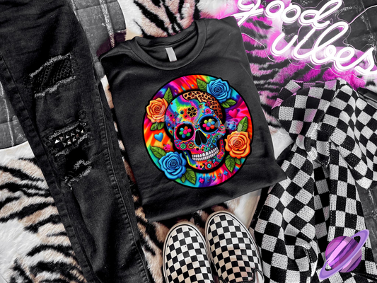 EMBROIDERED SKULL 3 UNISEX TEE ADULTS/KIDS