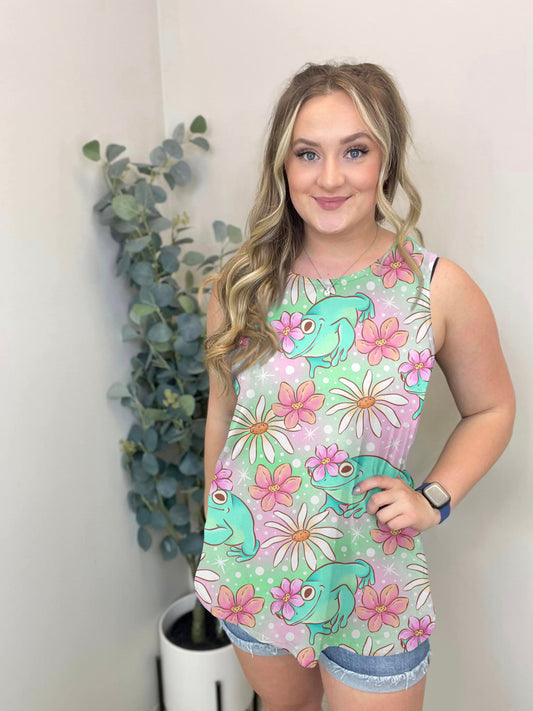 Floral Frog Tank Top | PREORDER CLOSES 3/8, ETA LATE APRIL