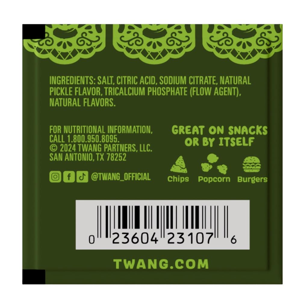 Twang Flavored Snack Salt Packets, Lime, Toppings for Popcorn, Fresh Fruits, Veggies & Chips, 1 Gram (Pack of 200)